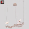 Indoor home dining hanging decoration lighting silver glass bird pendant lamp